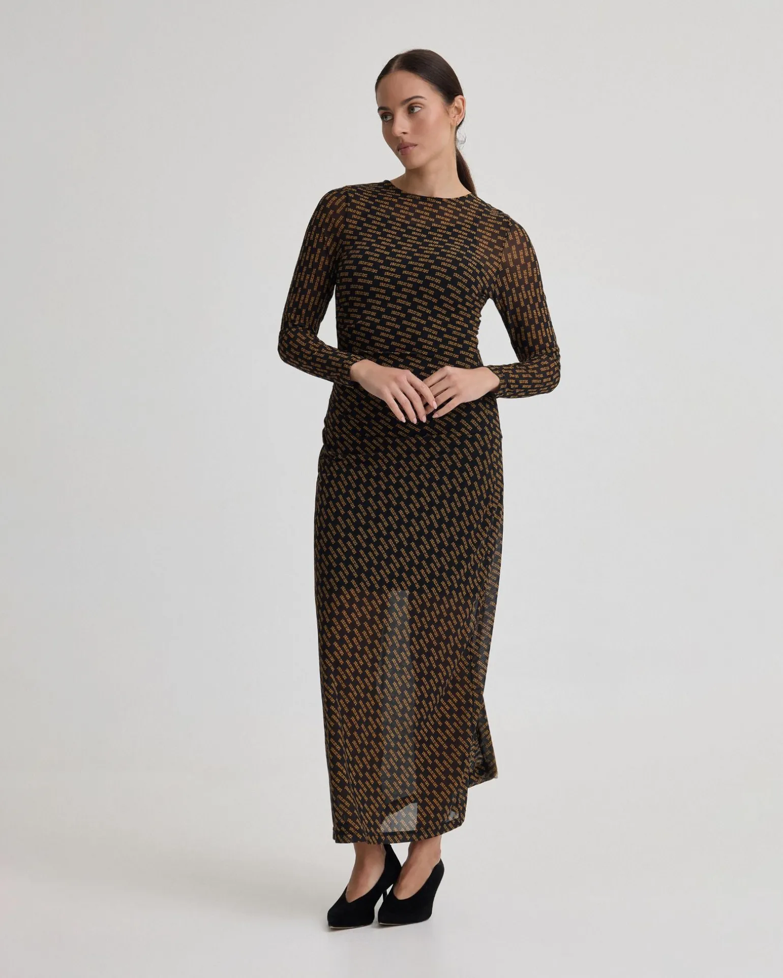 Eve Mesh Printed Dress