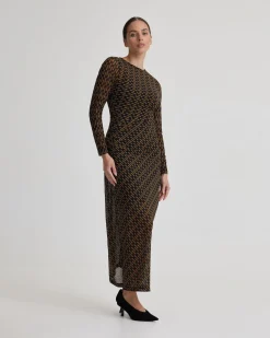 Eve Mesh Printed Dress