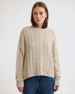 Evie Cable Knit Crew Neck