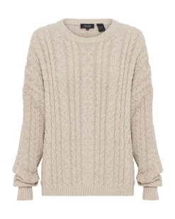 Evie Cable Knit Crew Neck