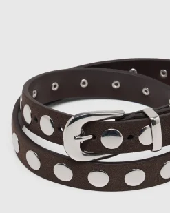Fiorella Suede Stud Belt