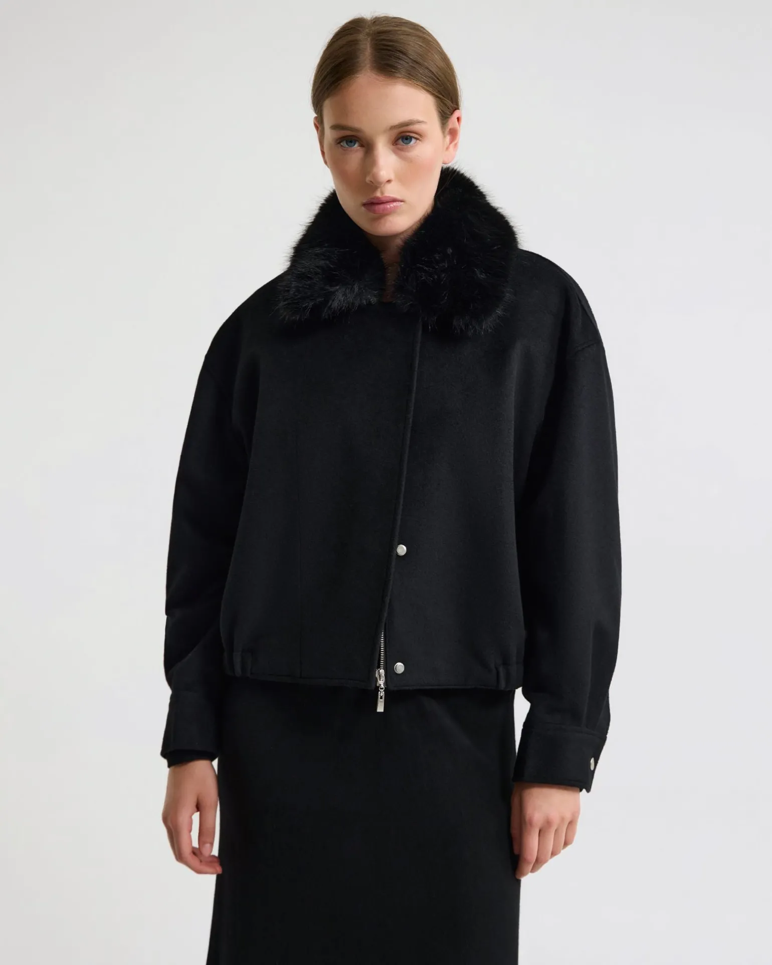 Freja Detatch Faux Fur Trim Jacket