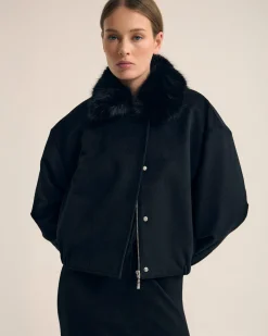 Freja Detatch Faux Fur Trim Jacket