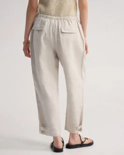 Gabriele Crop French Linen Pant
