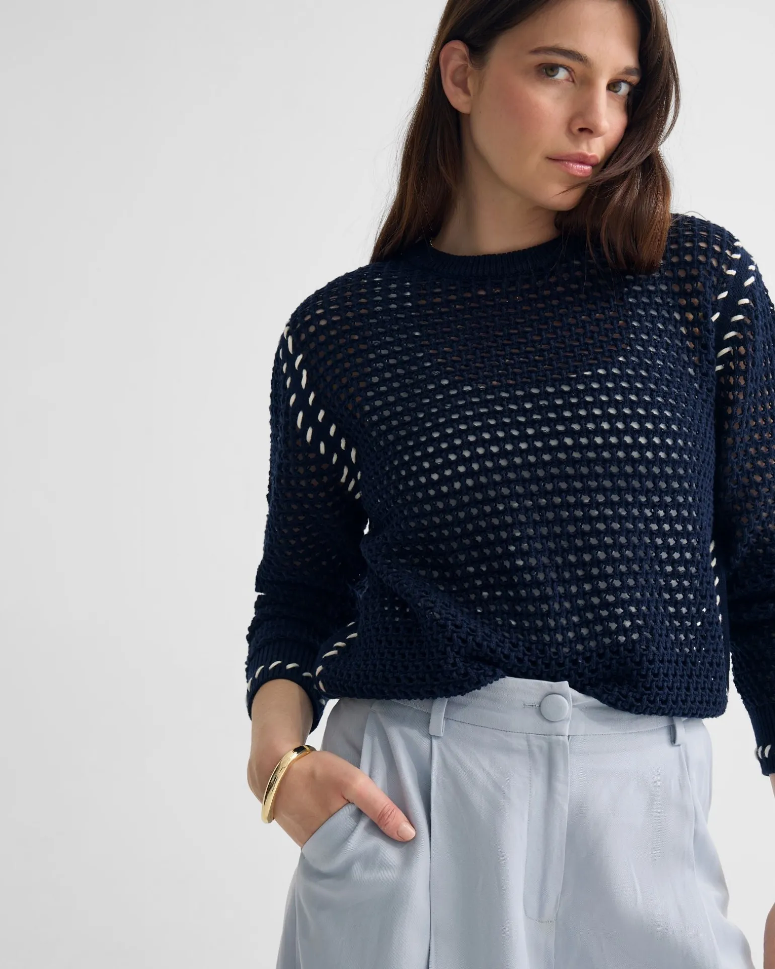 Gaby Cotton Crew Neck