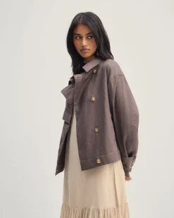 Griffin Linen Bomber