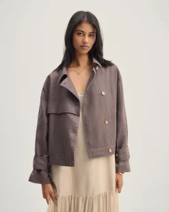 Griffin Linen Bomber