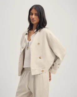 Griffin Linen Bomber