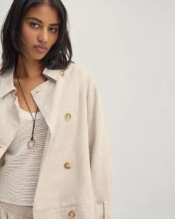 Griffin Linen Bomber
