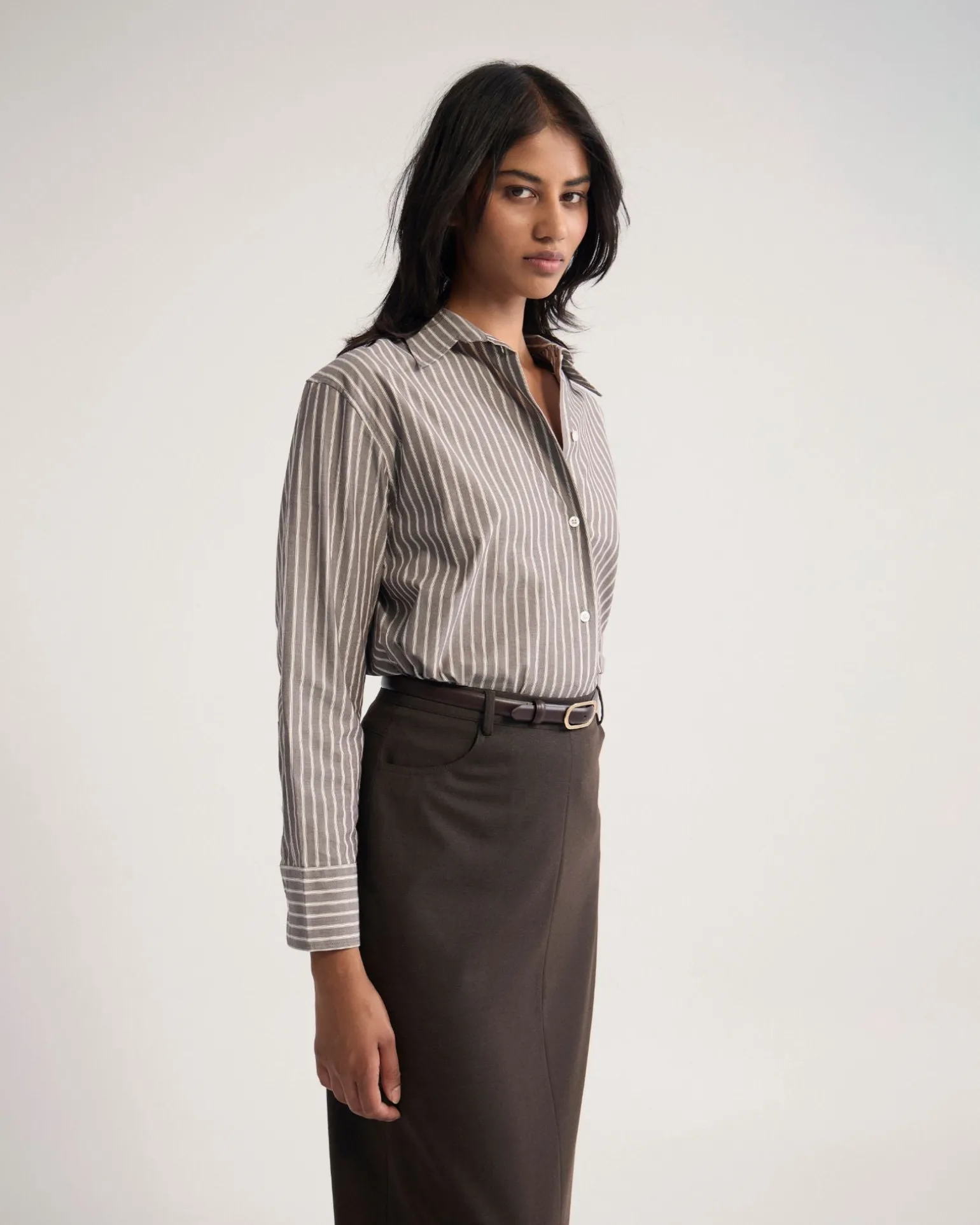 Hailey Striped Euro Fabric Shirt