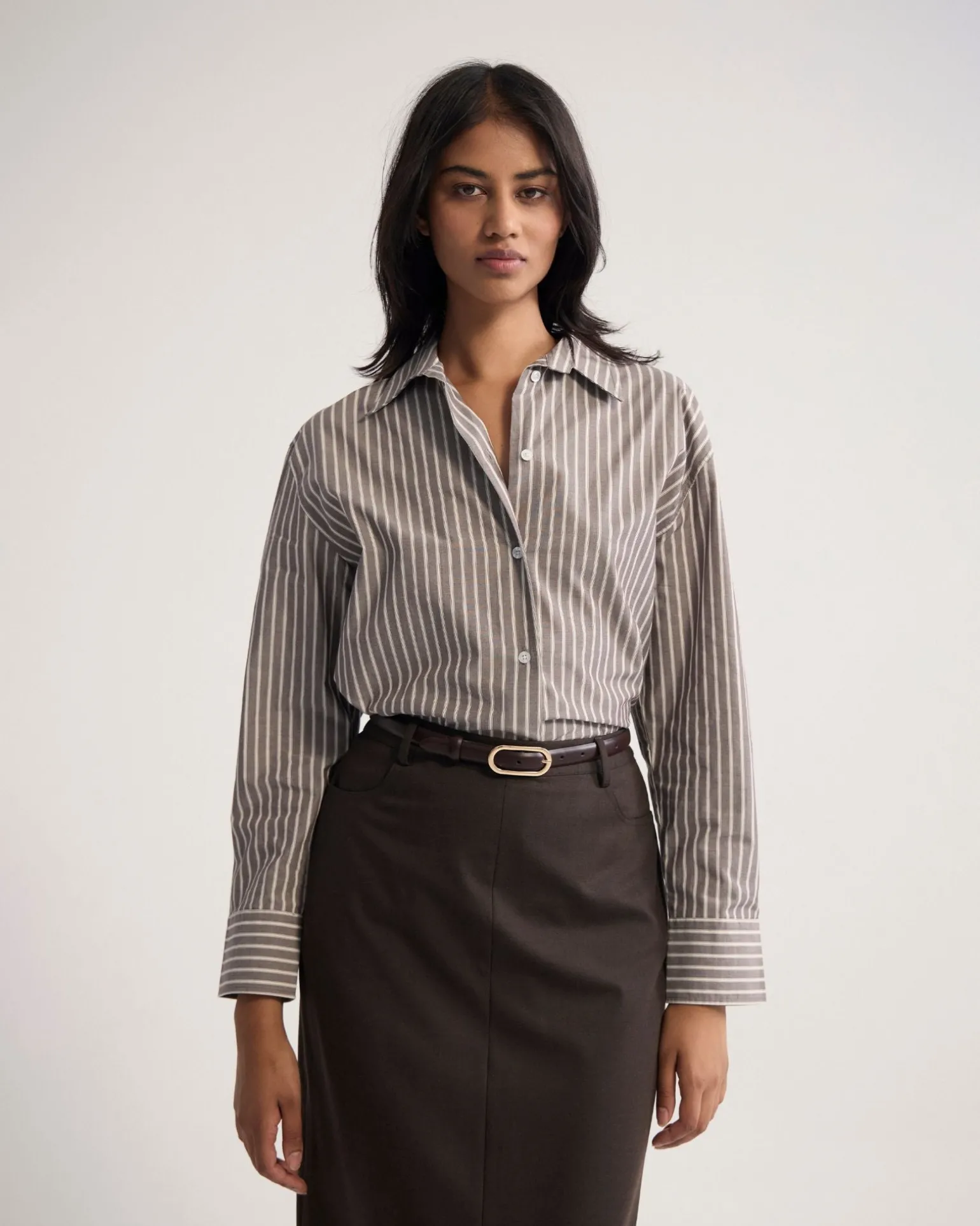 Hailey Striped Euro Fabric Shirt