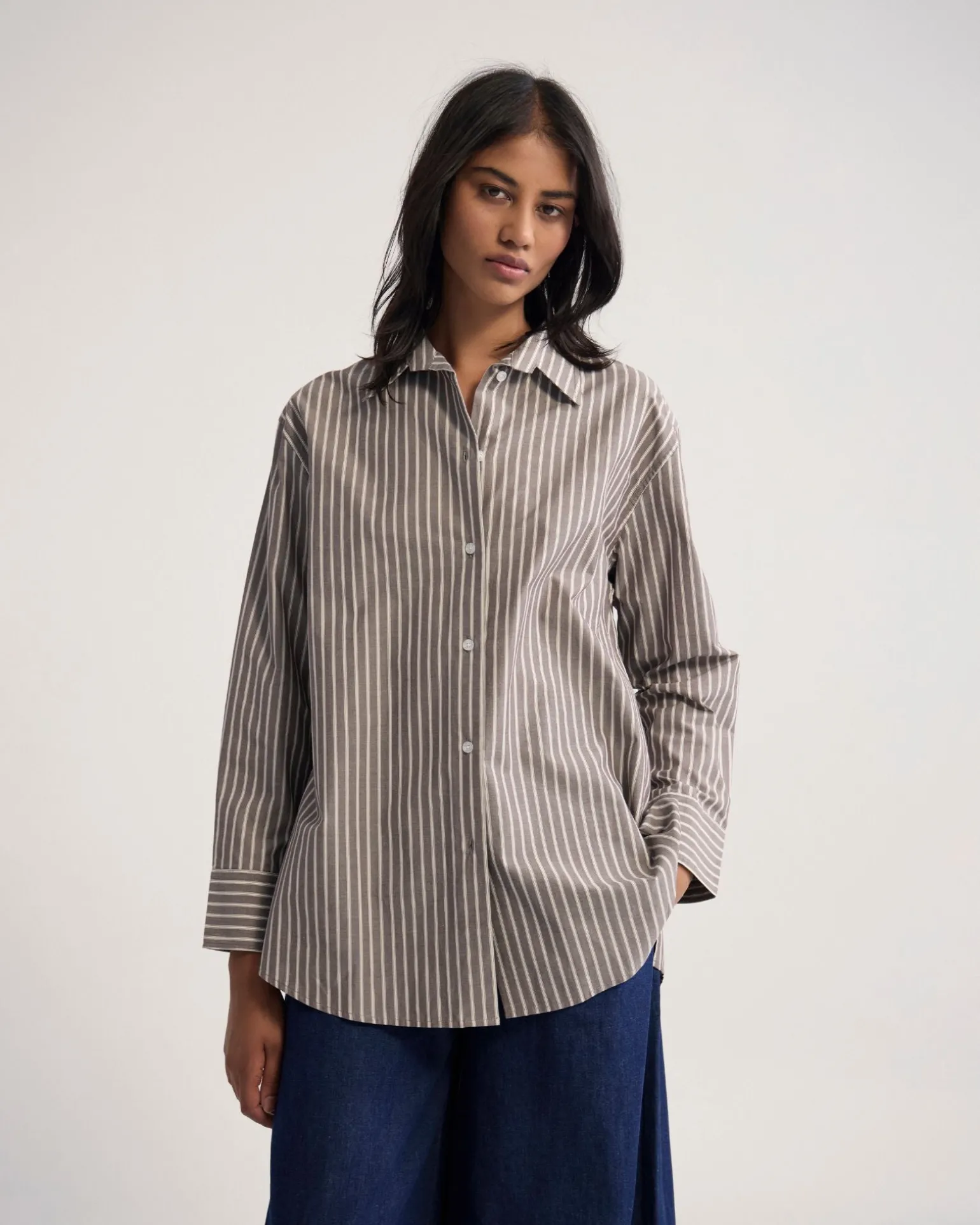 Hailey Striped Euro Fabric Shirt