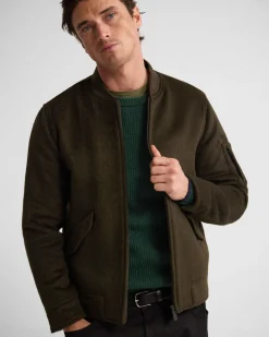 Hamish Wool Blend Bomber Jacket