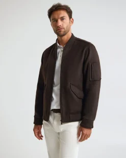 Hamish Wool Blend Bomber Jacket