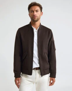Hamish Wool Blend Bomber Jacket