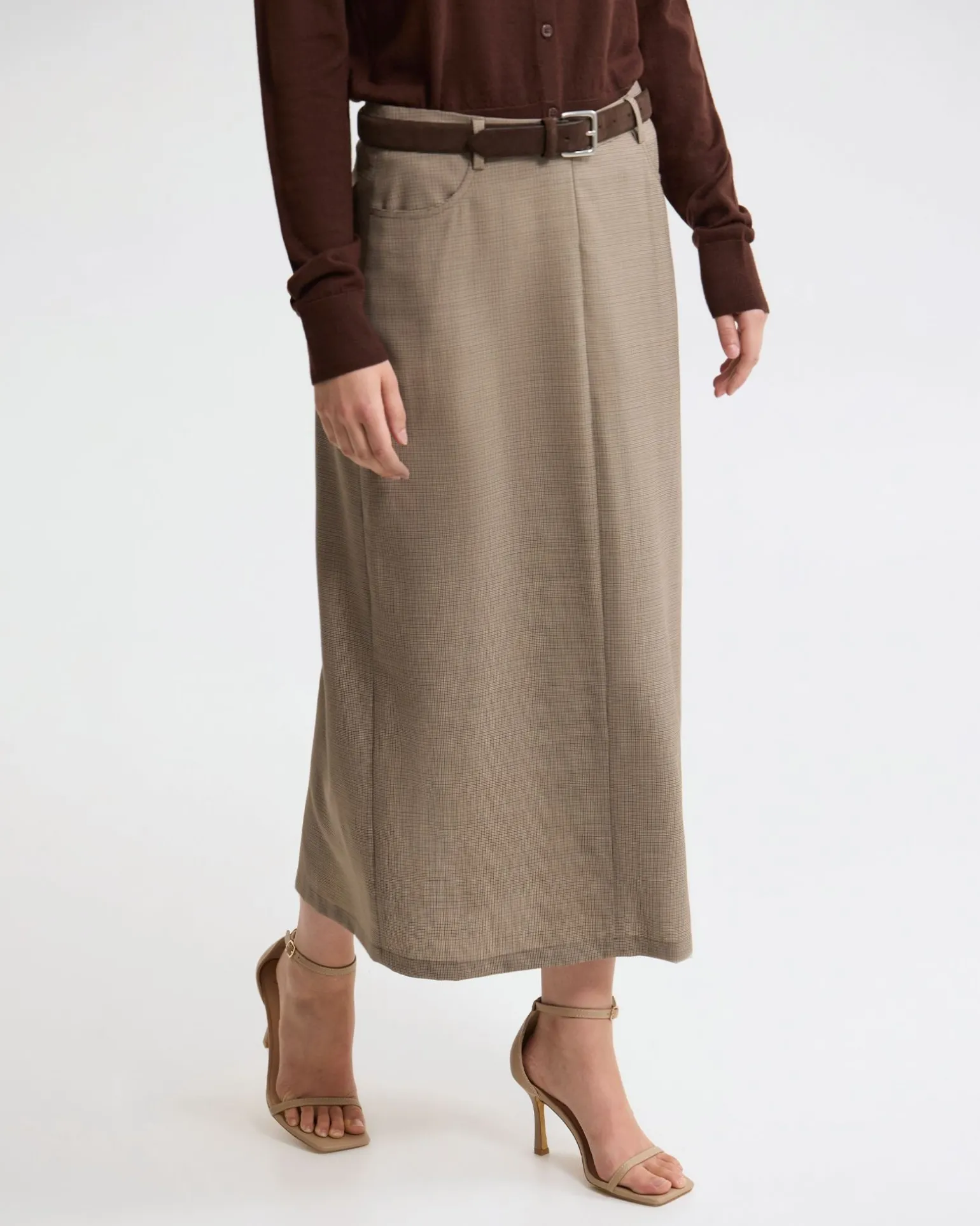 Harper Pure Wool Column Skirt