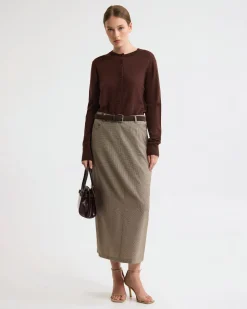 Harper Pure Wool Column Skirt