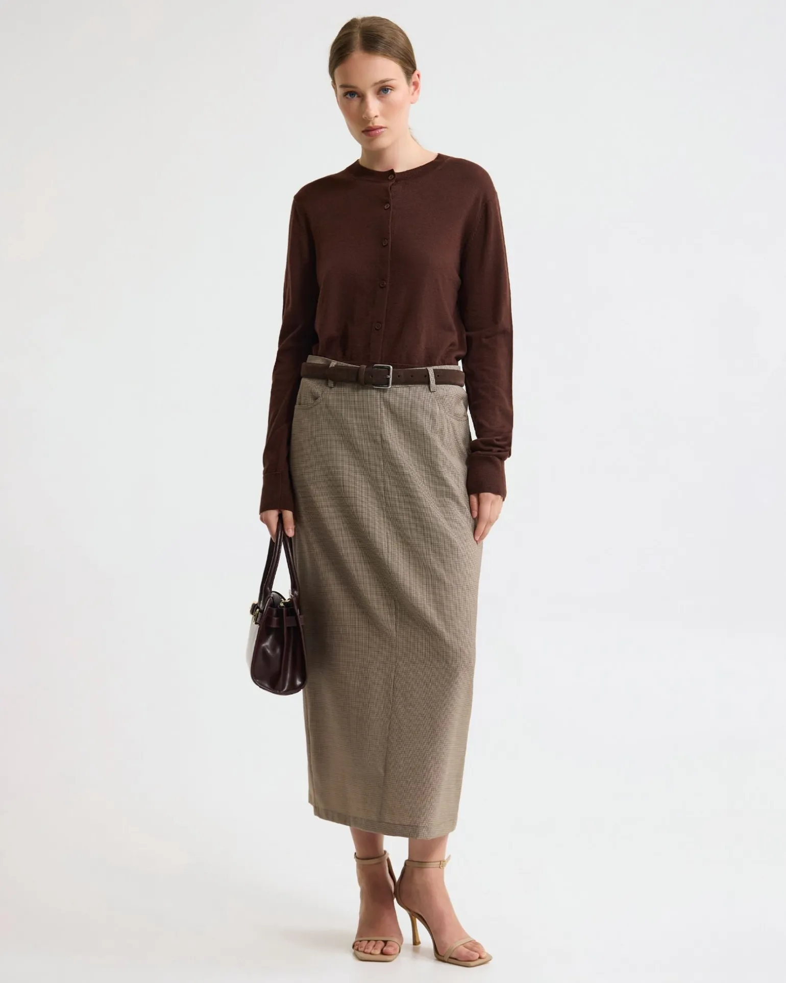 Harper Pure Wool Column Skirt