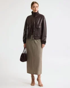 Harper Pure Wool Column Skirt