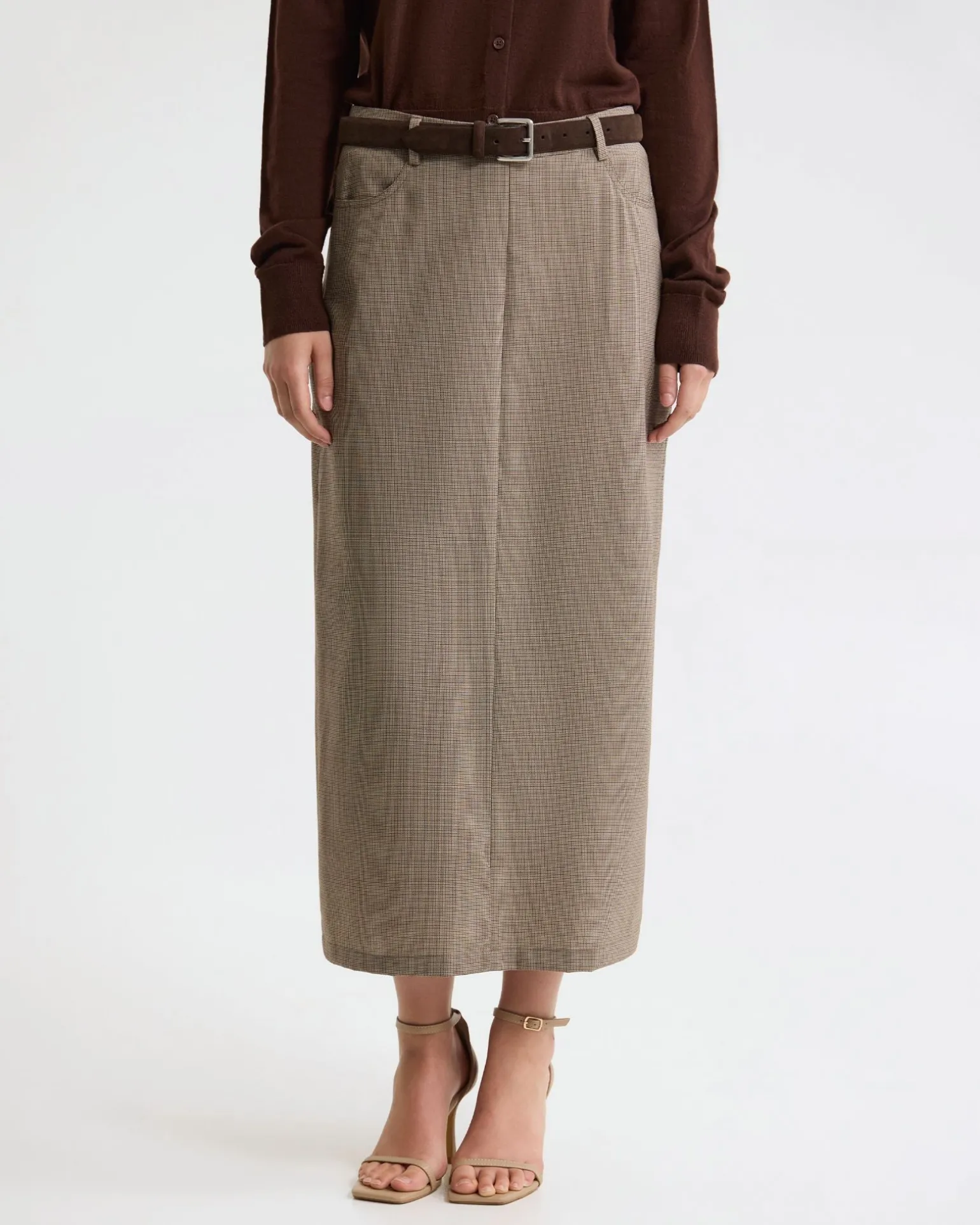 Harper Pure Wool Column Skirt