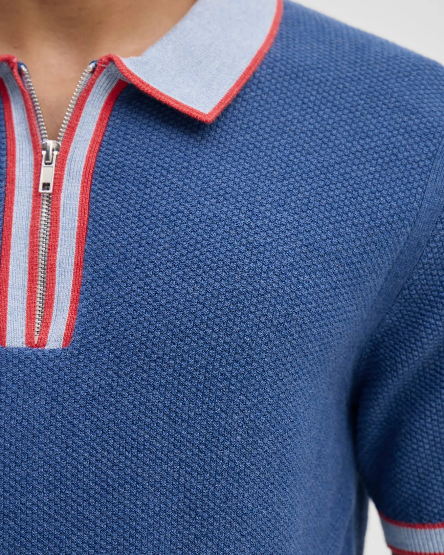 Holden Zip Neck Knitted Polo