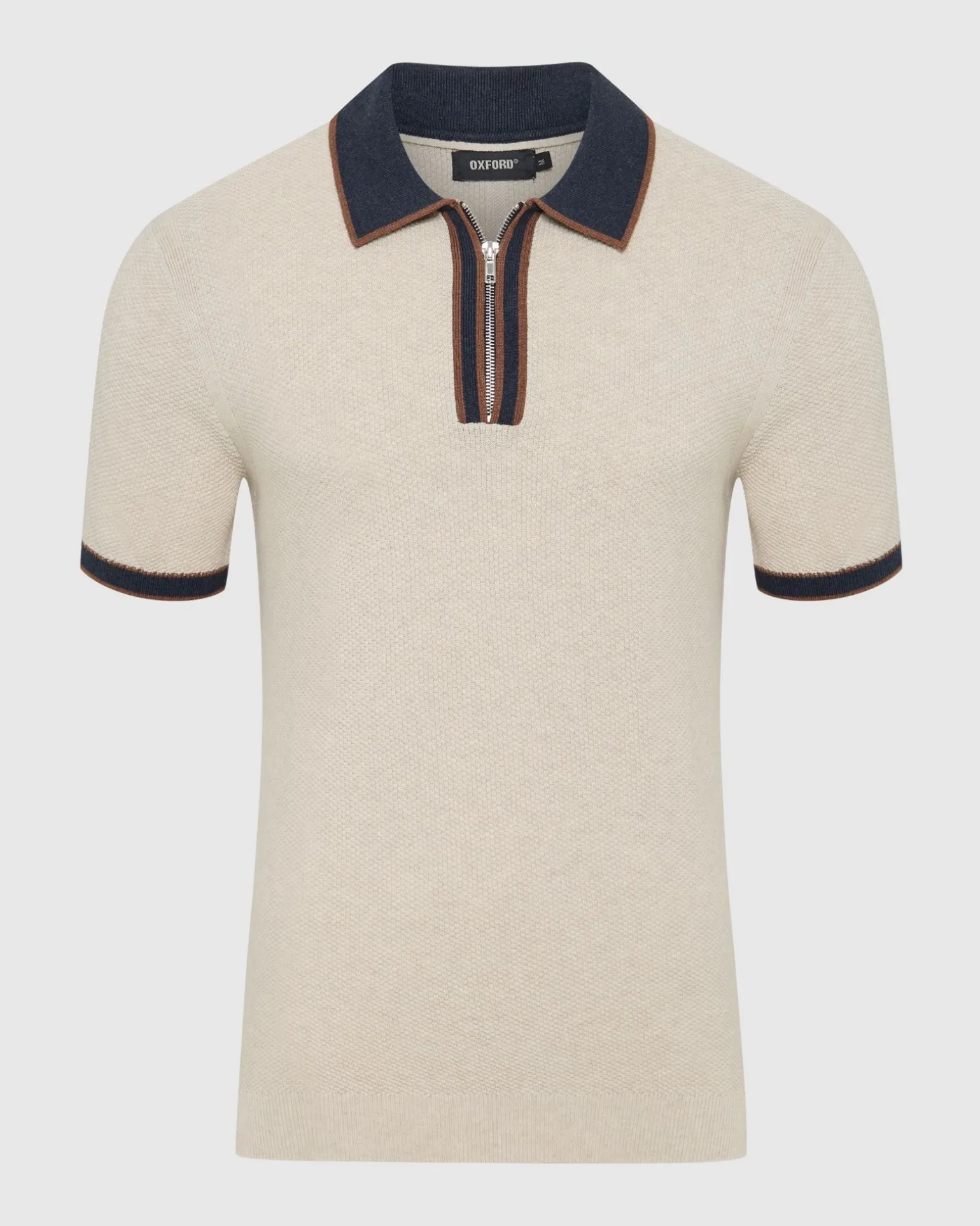 Holden Zip Neck Knitted Polo
