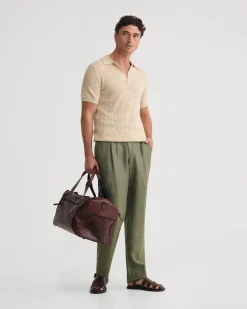 Huck Lined Knitted Polo