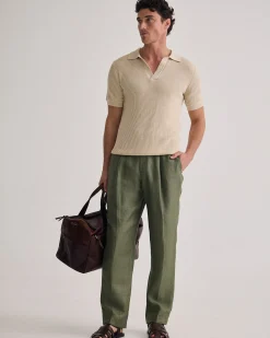 Huck Lined Knitted Polo
