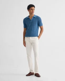 Huck Lined Knitted Polo