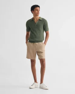 Huck Lined Knitted Polo