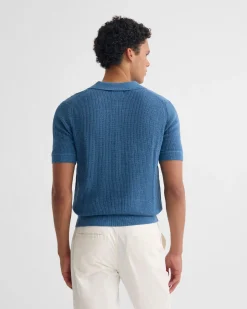 Huck Lined Knitted Polo