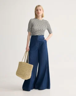Imogen Printed Jersey Top