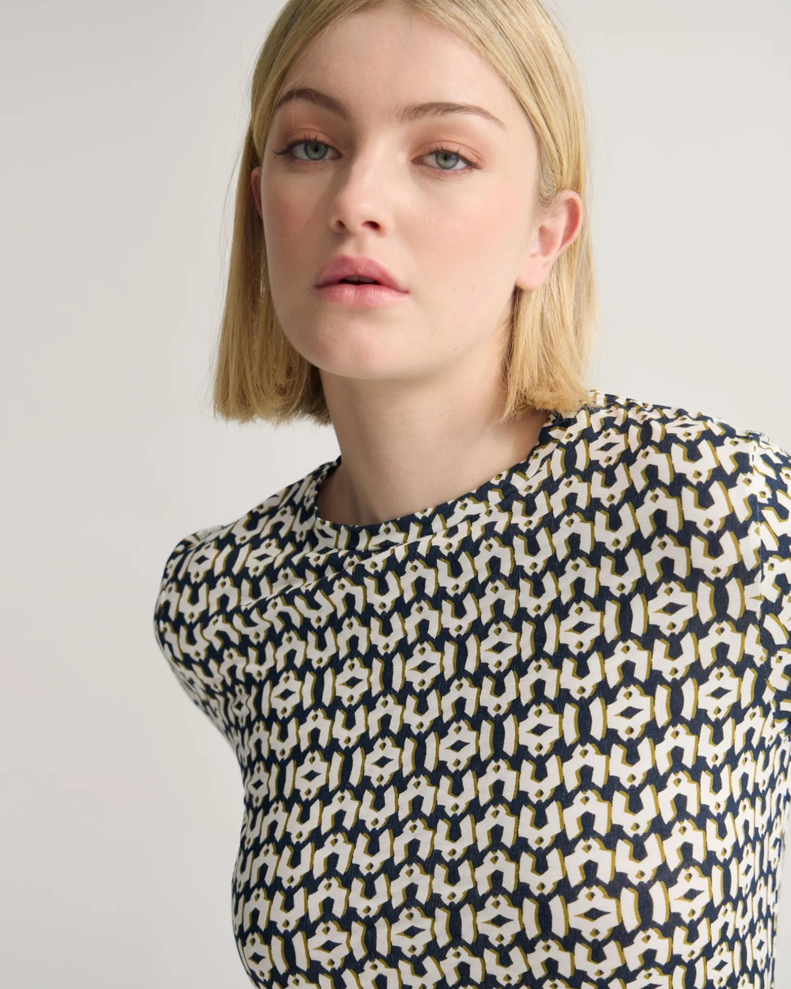 Imogen Printed Jersey Top
