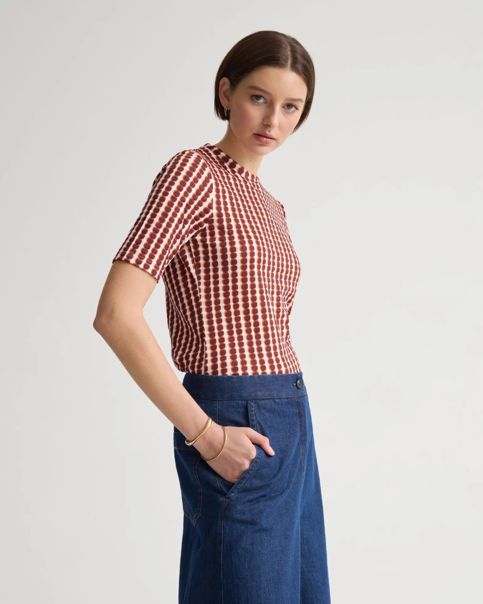 Imogen Printed Jersey Top