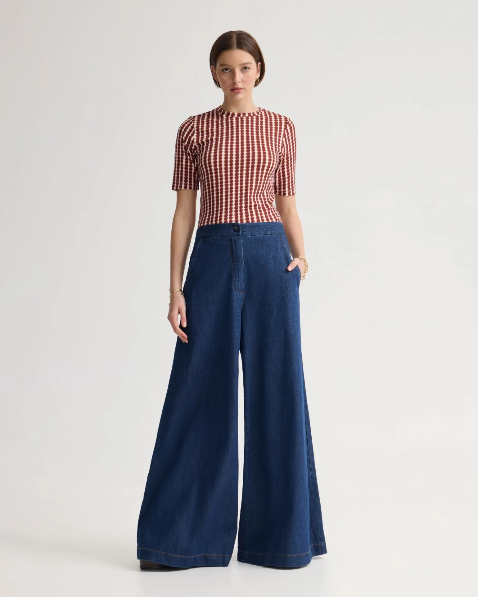 Imogen Printed Jersey Top