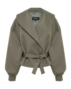 Indie Crop Belt Waist Jacket