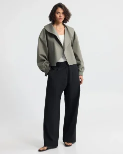 Indie Crop Belt Waist Jacket