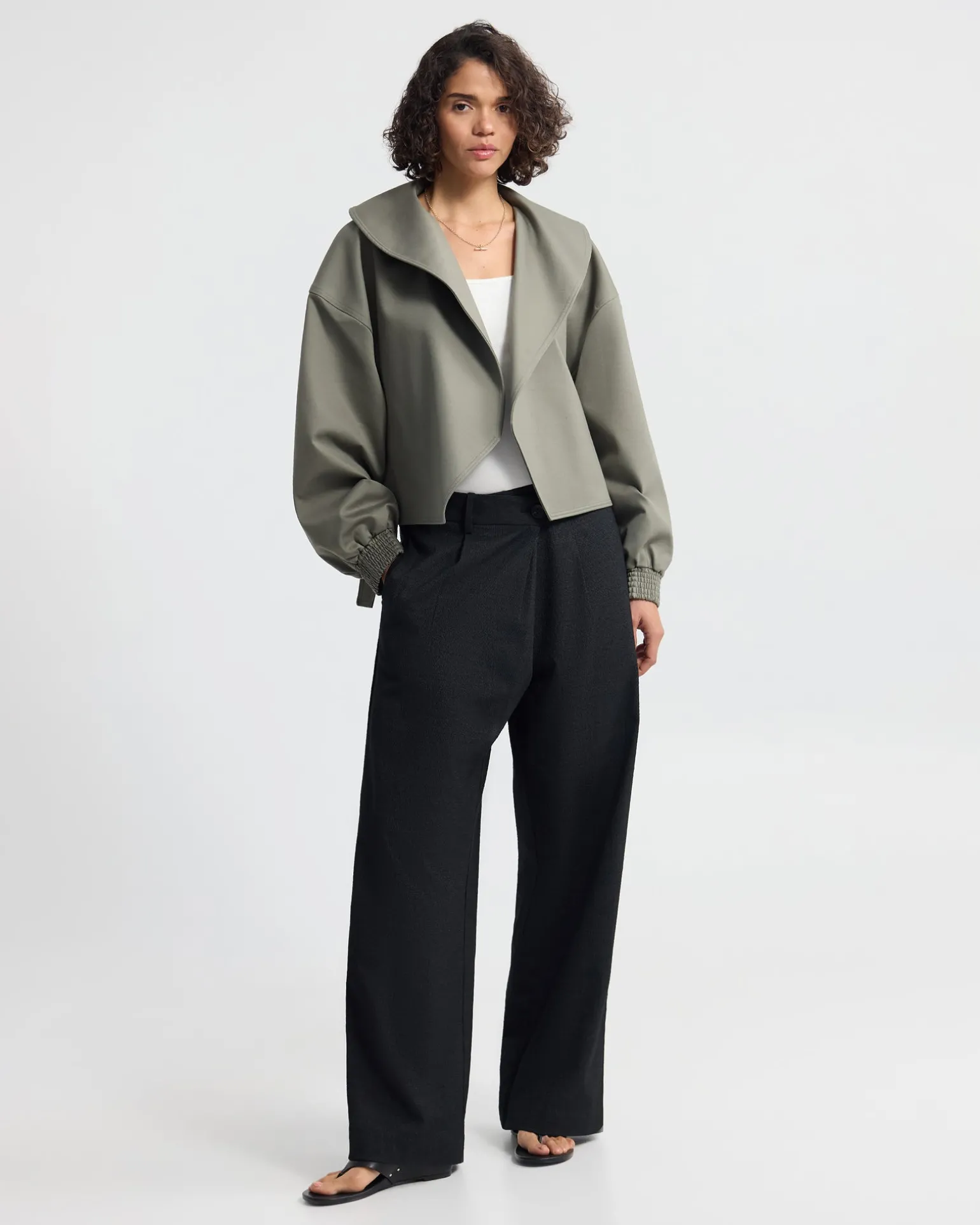 Indie Crop Belt Waist Jacket