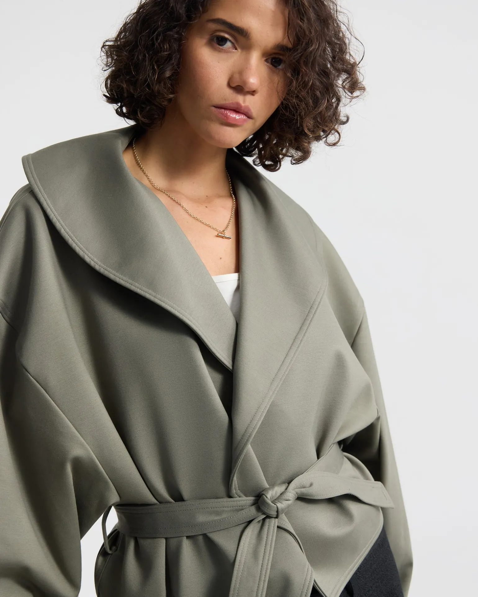 Indie Crop Belt Waist Jacket