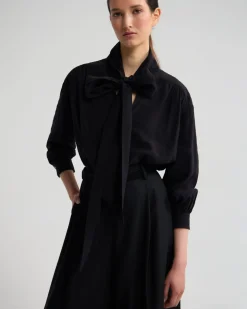 Jenna Rayon Blend Scarf Neck Top