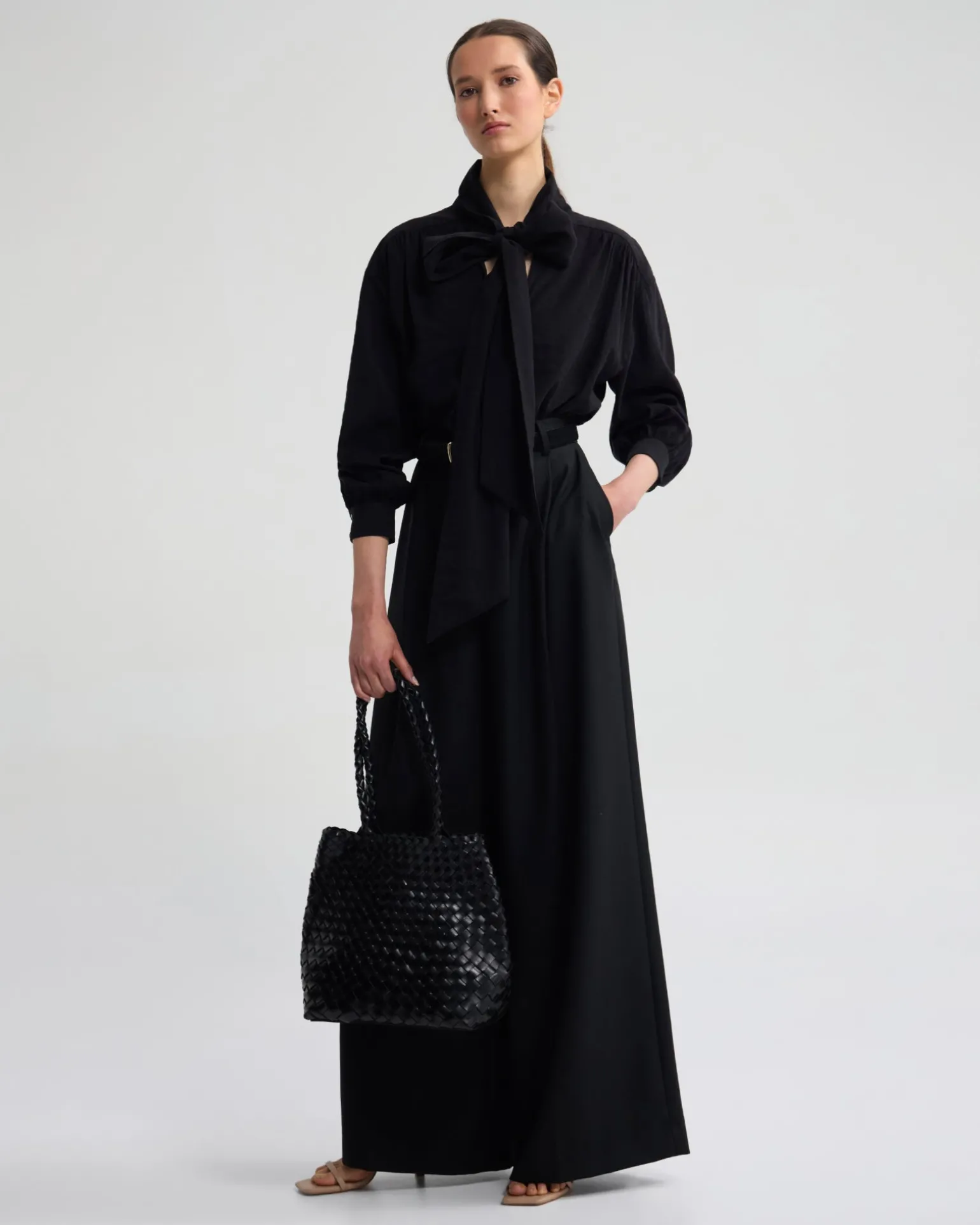 Jenna Rayon Blend Scarf Neck Top