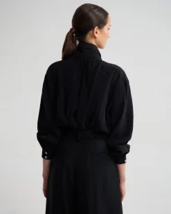 Jenna Rayon Blend Scarf Neck Top