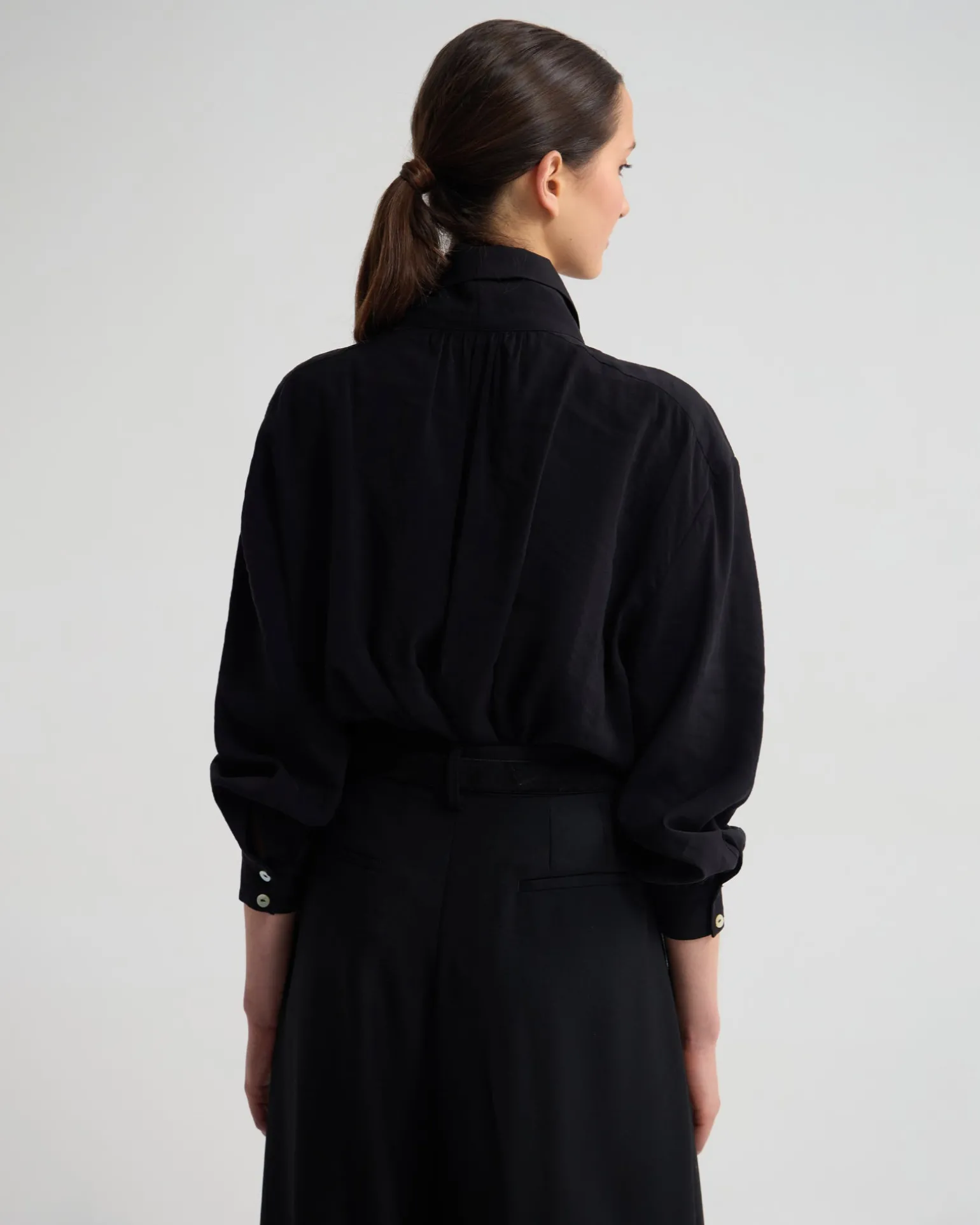 Jenna Rayon Blend Scarf Neck Top