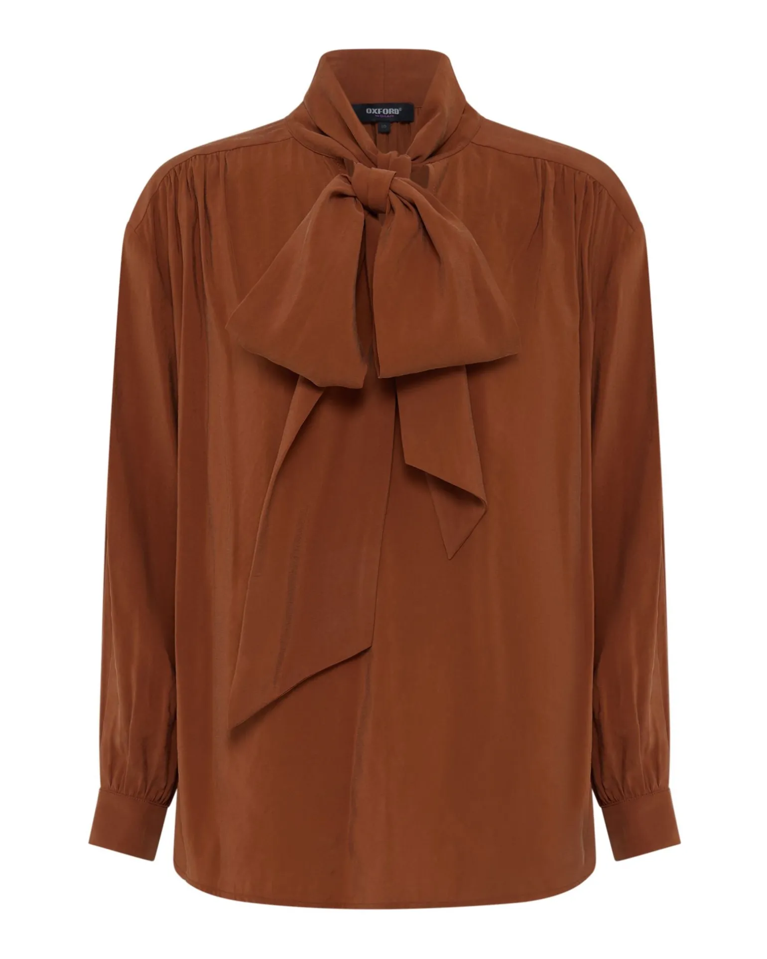 Jenna Rayon Blend Scarf Neck Top