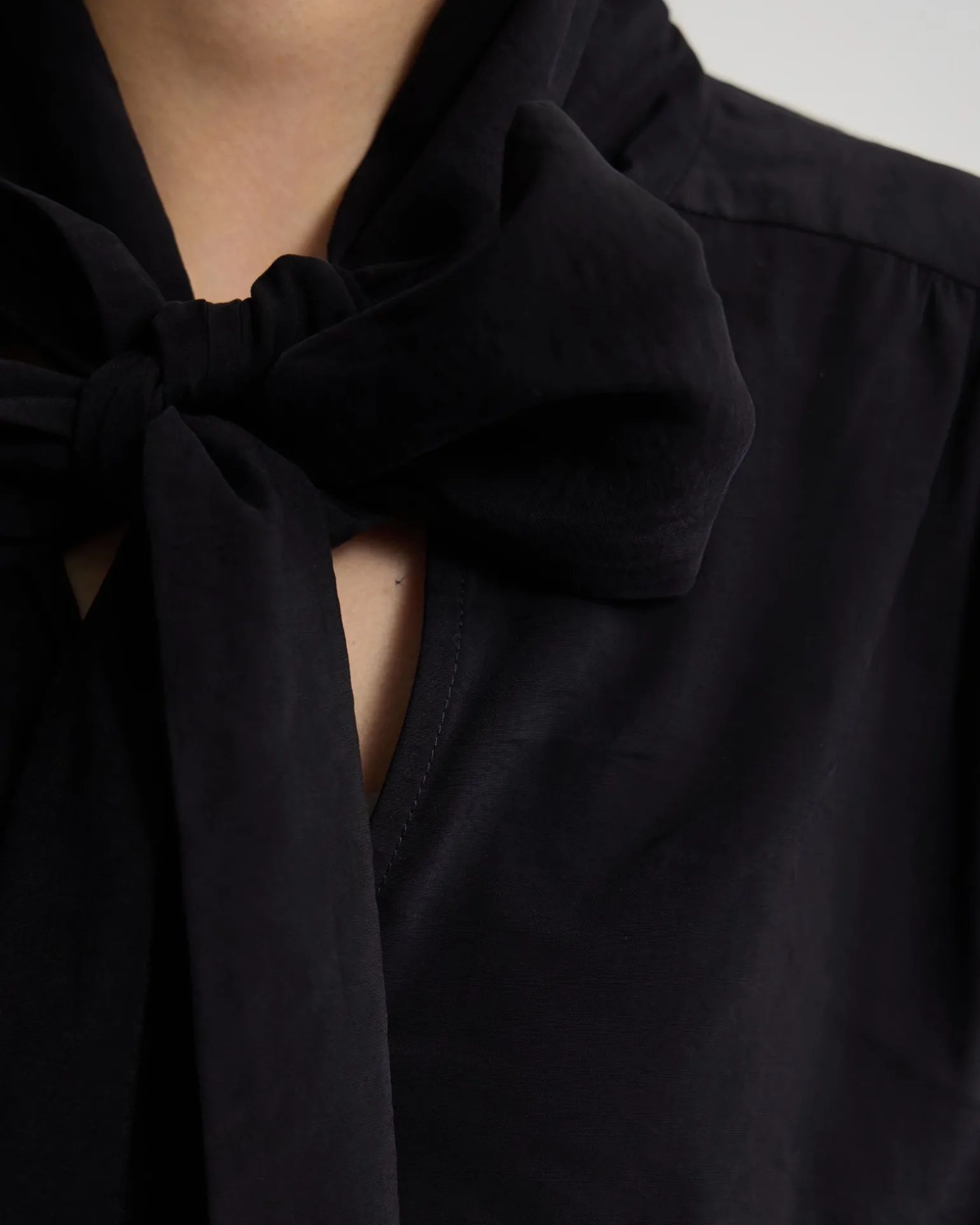 Jenna Rayon Blend Scarf Neck Top