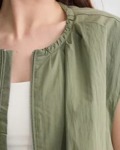 Katie Sleevless Bomber Jacket