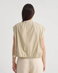 Katie Sleevless Bomber Jacket