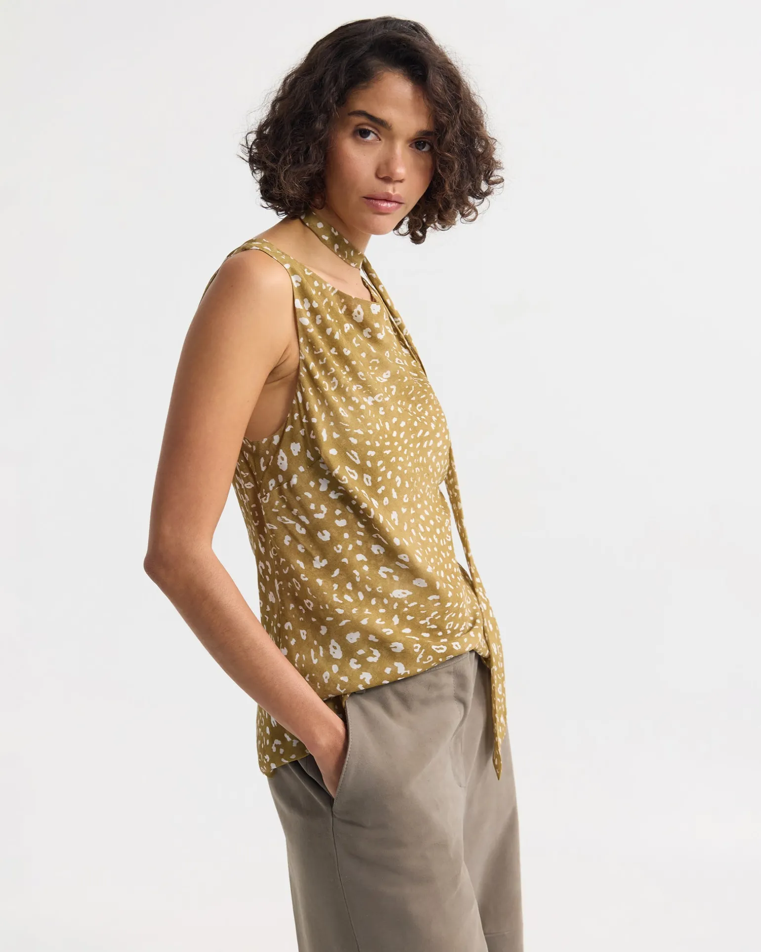 Katrine Bambi Print Scarf Top