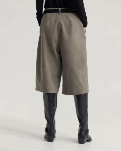 Kiera Suede Bermuda Shorts