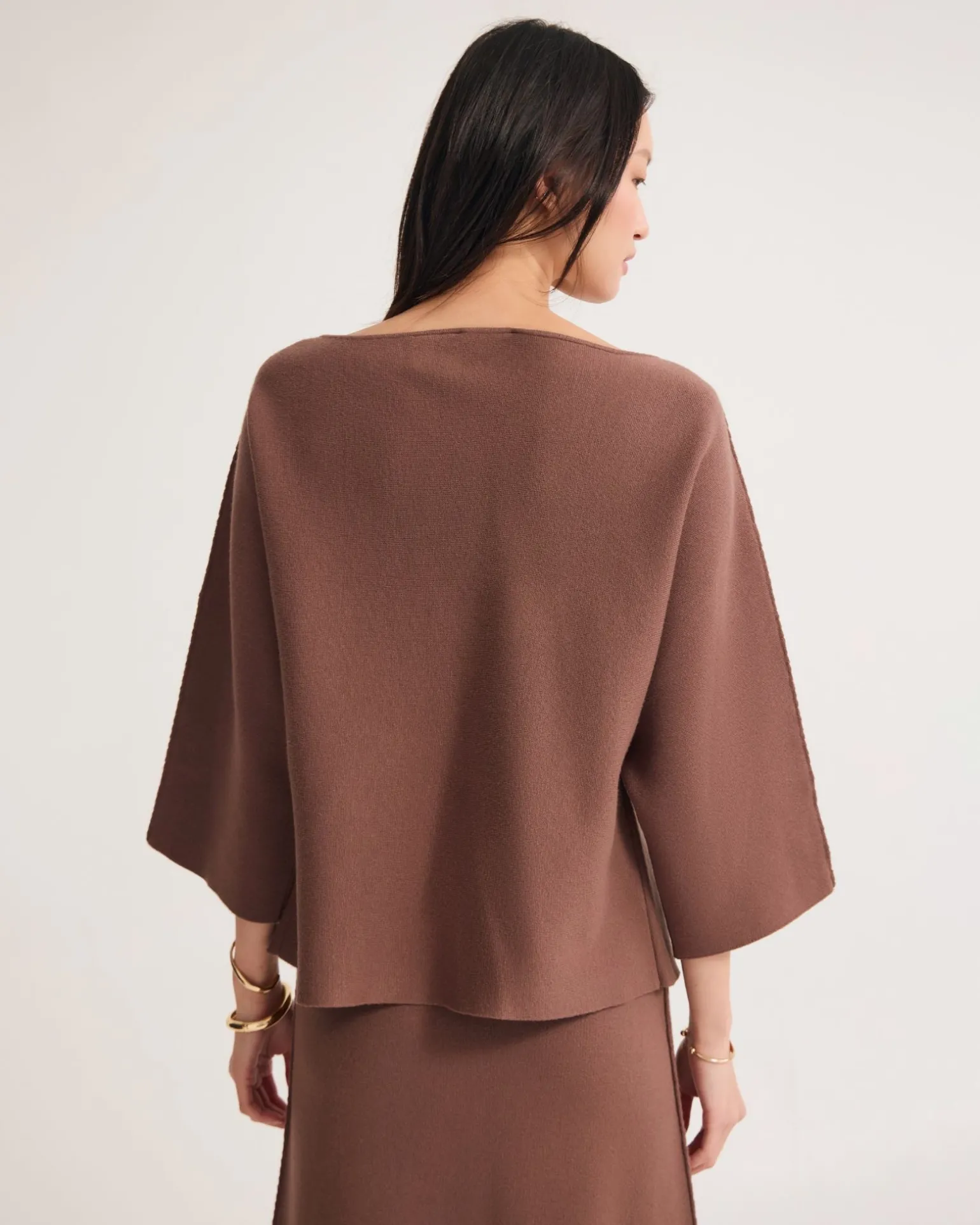 Laura Knitted Folded Collar Top